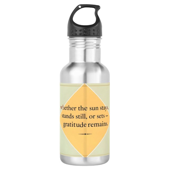 Botella De Agua Cada ritmo de la vida La gratitud permanece (Anverso)