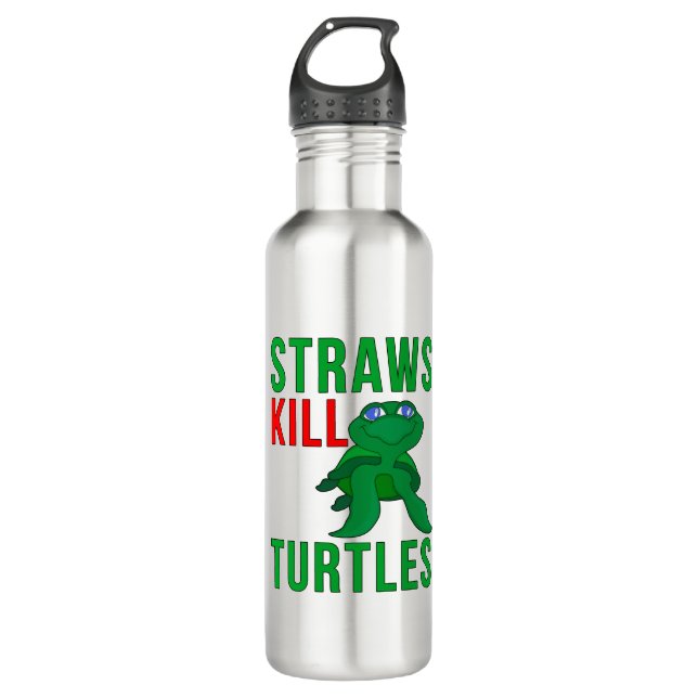 Botella De Agua Cadáveres matan tortugas (Anverso)