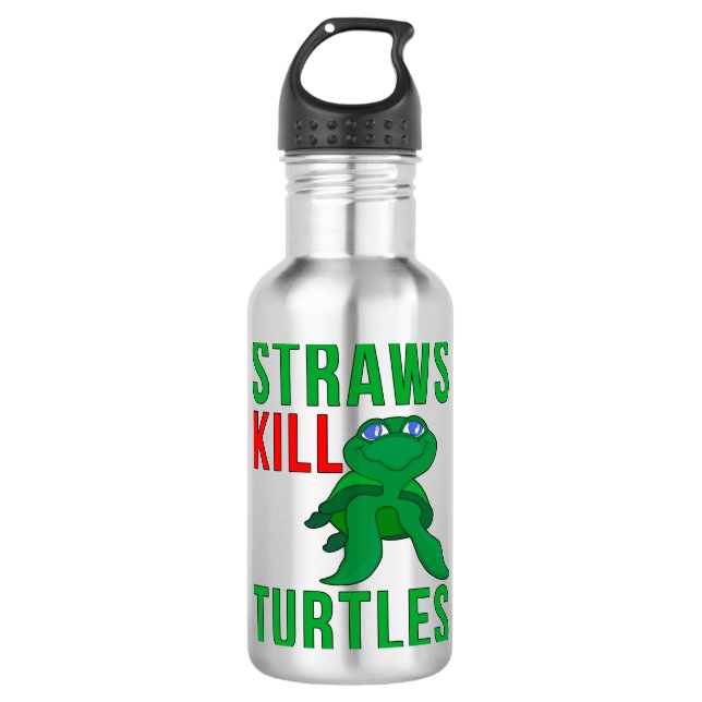 Botella De Agua Cadáveres matan tortugas (Anverso)
