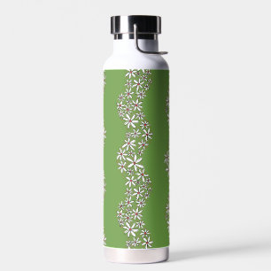 Botella De Agua Cadena de margarita Tiras de flor gruesa verde roj