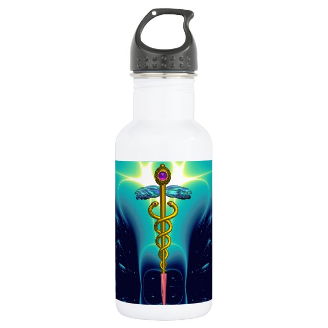 Botella De Agua CADUCEUS,Ametismo de oro vibrante (Anverso)