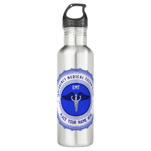 Botella De Agua Caduceus, paramédico de EMT personalizado