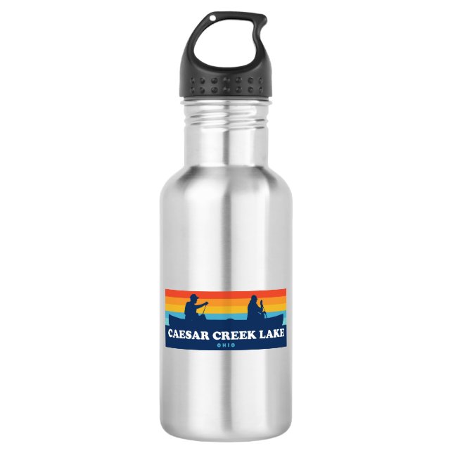 Botella De Agua Caesar Creek Lake Ohio Canoe (Anverso)