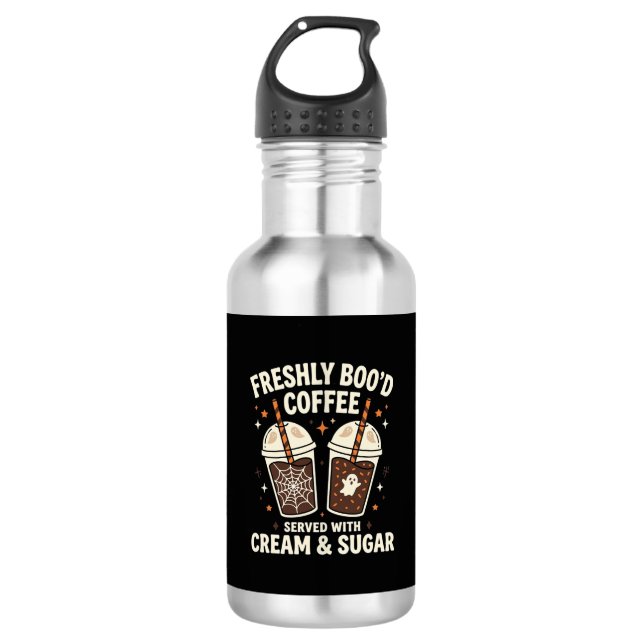Botella De Agua Café de Halloween recién hecho (Anverso)