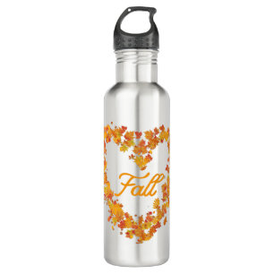 Botella De Agua Caída de las hojas de otoño