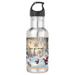 Botella De Agua "Caída suave de los copos de nieve"