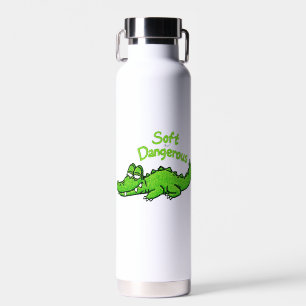 Botella De Agua Caimán Sonriente Divertido y Alegre - Suave pero P