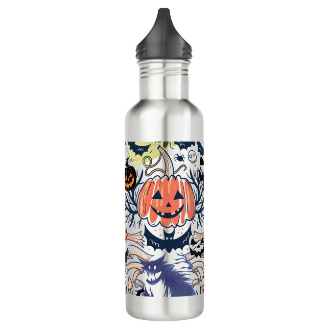 Botella De Agua Calabaza de ghouls de halloween retro Mikitiez (Izquierda)