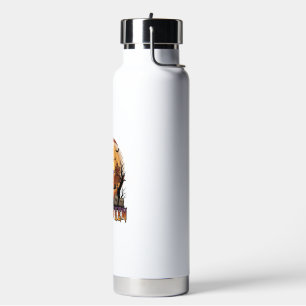 Botella De Agua Calabaza de Halloween Sombrero de Bruja Gato Negro