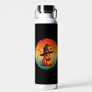 Botella De Agua calabaza divertida vintage otoño temporada de otoñ
