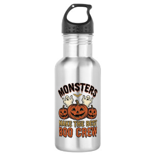Botella De Agua Calabaza Fantasma de Halloween Grabado Antiguo Div