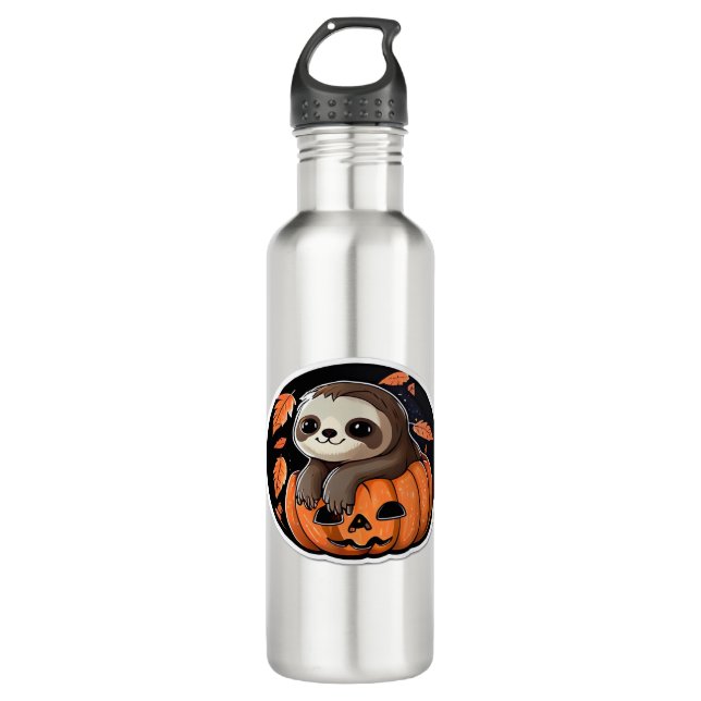 Botella De Agua calabaza lenta Halloween pegatina camiseta sobredi (Anverso)