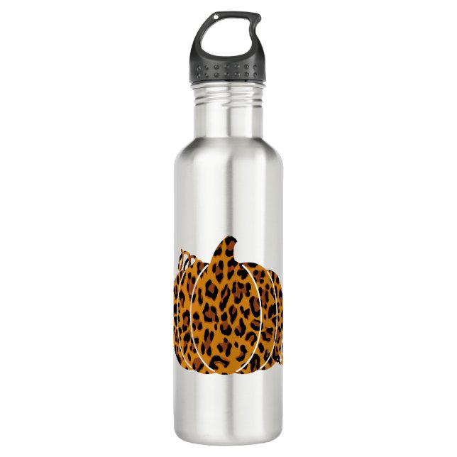 Botella De Agua Calabaza leopardo / temporada de otoño (Anverso)