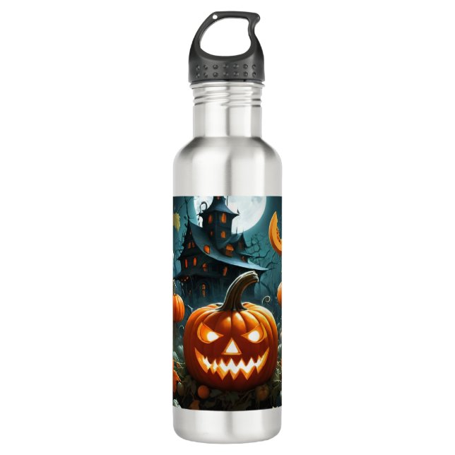 Botella De Agua Calabaza malvada (Anverso)