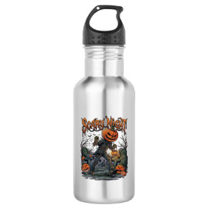 Botella De Agua Calabaza Monstruosa de Linterna de Cementerio de N