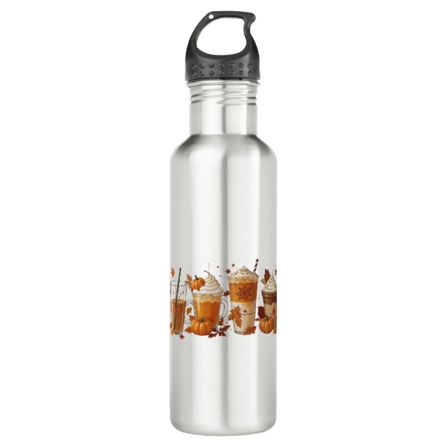 Botella De Agua Calabaza para café otoño (Anverso)