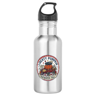 Botella De Agua Calabaza Patriótica de la Libertad Calabaza Patrió
