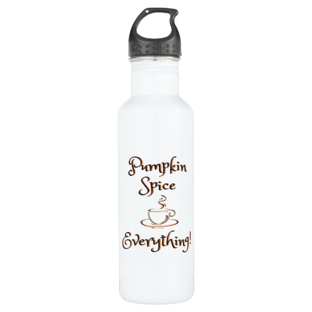Botella De Agua Calabaza Spice Everything Fall Autumn Café Latte (Anverso)