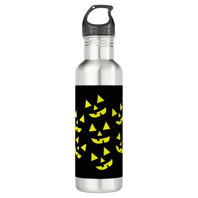 Botella De Agua Calabazas de Halloween Jack O' Lantern (Anverso)