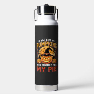 Botella De Agua Calabazas Divertidas Diseño de Tarta de Halloween_