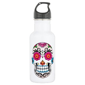Botella De Agua Calavera - Día de Muertos, Tatuaje, México