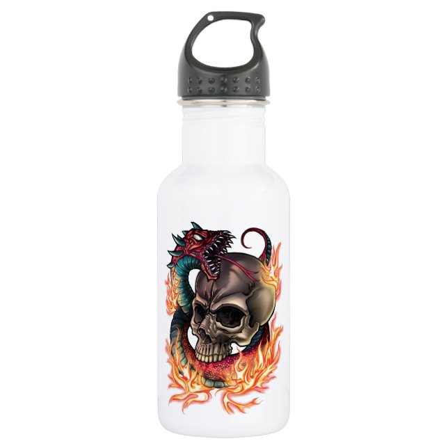 Botella De Agua Calavera + serpiente (Anverso)