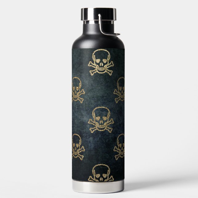 Botella De Agua Calaveras Brillantes (Izquierda)