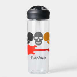 Botella De Agua Calaveras y guitarra