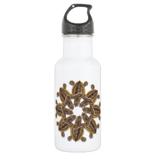 Botella de agua caleidoscópica de la tortuga de