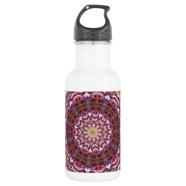 Botella De Agua Caleidoscopio de Rosas (Anverso)