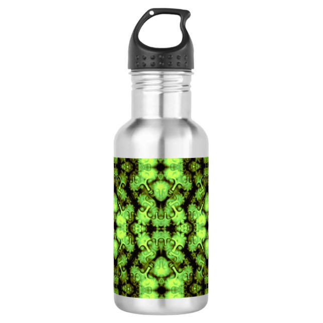 Botella De Agua Caleidoscopio verde de Buda (Anverso)
