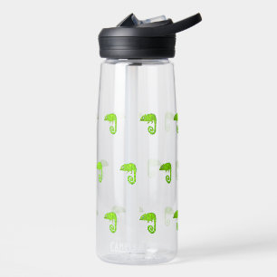 Botella De Agua Camaleón lindo verde