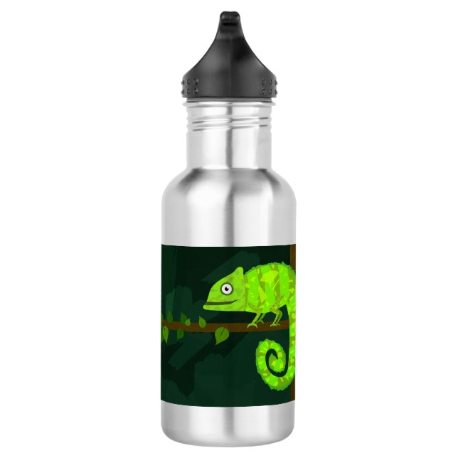 Botella De Agua Camaleón lindo verde (Derecha)