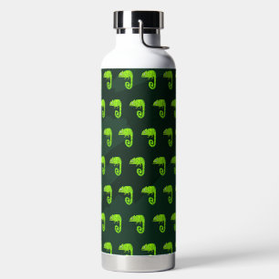 Botella De Agua Camaleón lindo verde