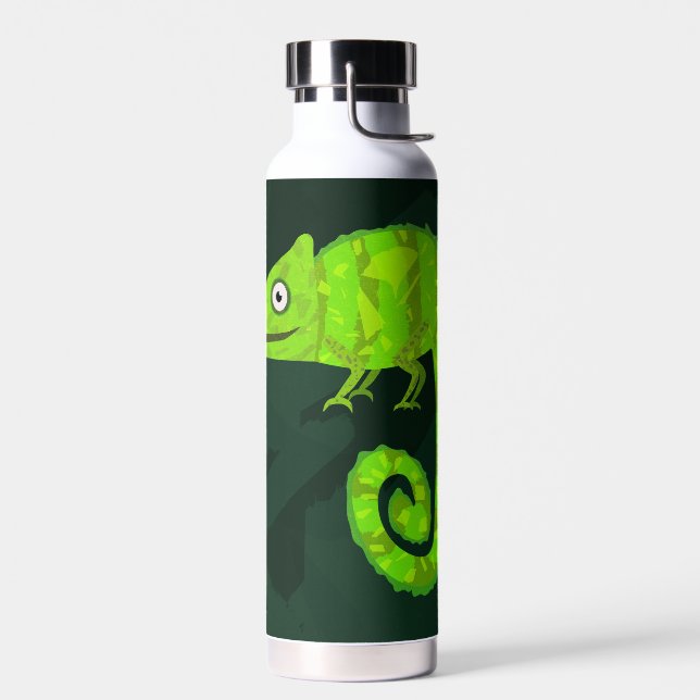 Botella De Agua Camaleón lindo verde (Izquierdo)