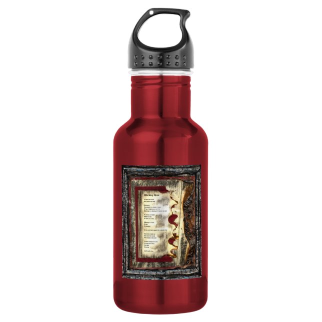 Botella de agua caminando sola (Anverso)