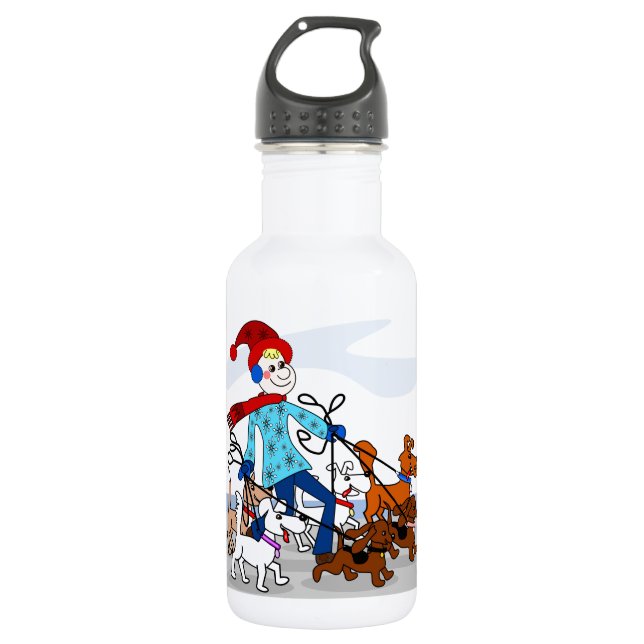 Botella De Agua Caminante del perro (Anverso)