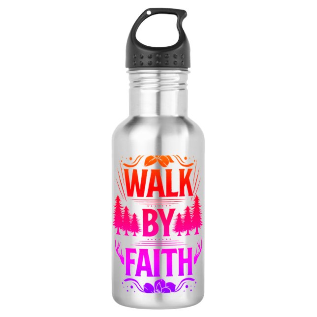 Botella De Agua Caminar por la fe (Anverso)