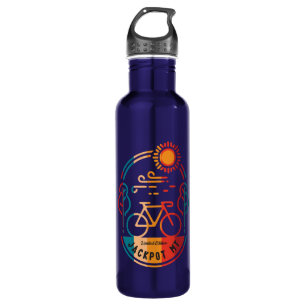 Botella De Agua Camino de ciclismo de montaña Retro Jackpot