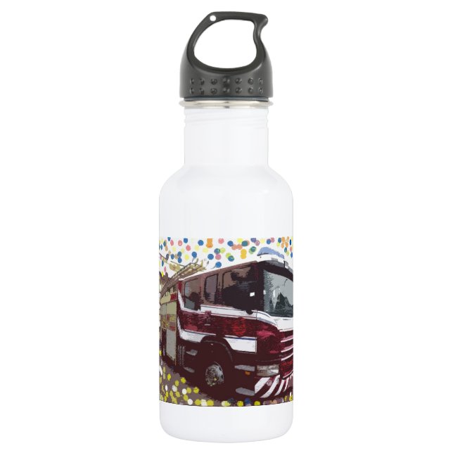 Botella De Agua Camión de bomberos (Anverso)