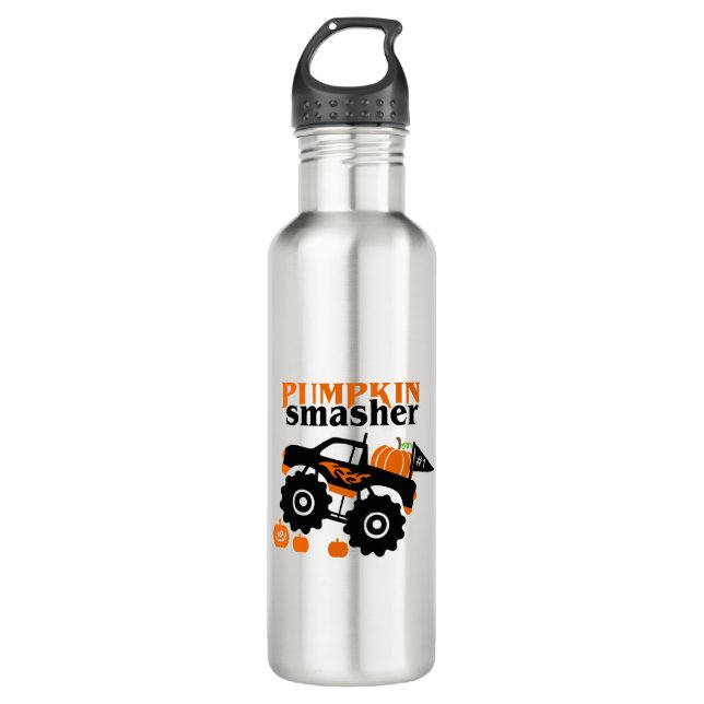 Botella De Agua Camión de Monstruo Halloween para los niños masher (Anverso)
