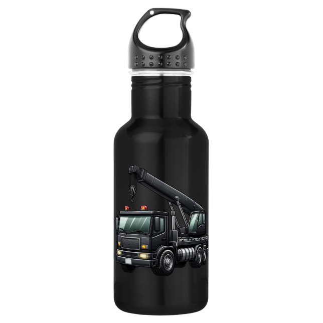 Botella De Agua Camión grúa de construcción (Anverso)