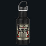 Botella De Agua Camión personalizado 18 Camión RIG para ruedas<br><div class="desc">Personalizado 18 Wheeler Trucker Big Rig Semi Truck Trucking Company Diseño - Personalizar con su nombre y texto Personalizado!</div>