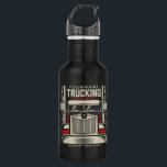 Botella De Agua Camión personalizado 18 Camión RIG para ruedas<br><div class="desc">Personalizado 18 Wheeler Trucker Big Rig Semi Truck Trucking Company Diseño - Personalizar con su nombre y texto Personalizado!</div>