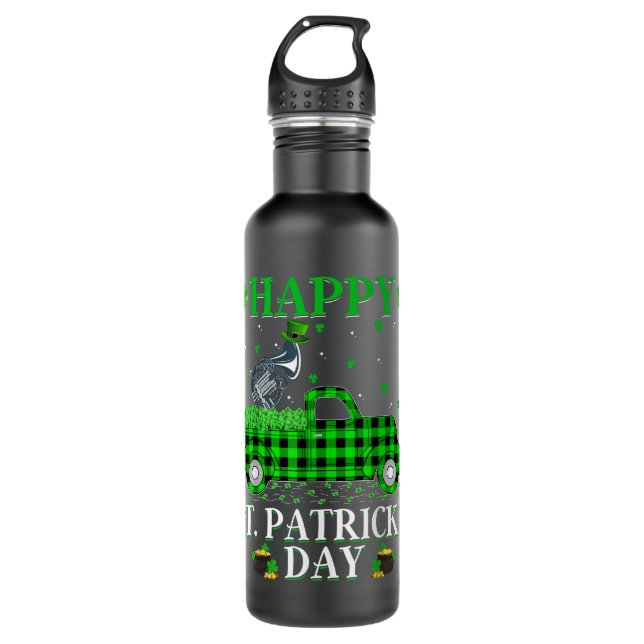 Botella De Agua Camión verde de búfalo divertida (Anverso)