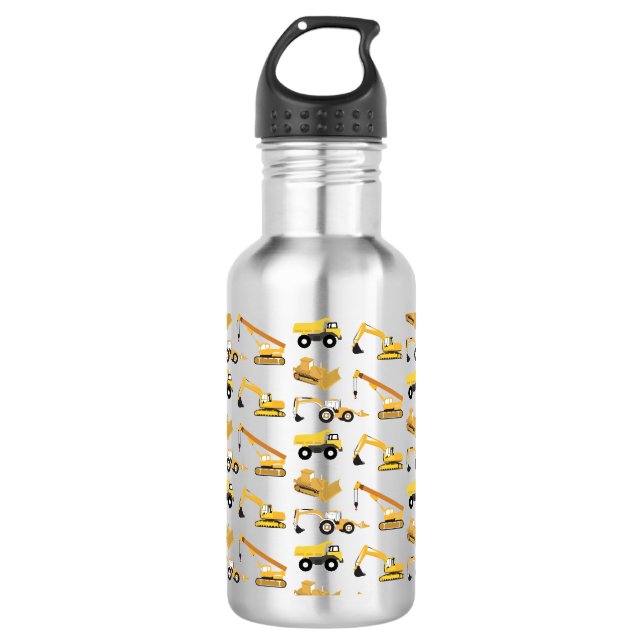 Botella De Agua Camiones de Construcción (Anverso)