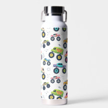 Camiones monstruo de acuarela para niños