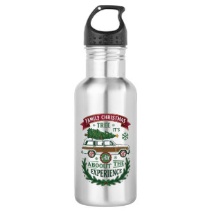 Botella De Agua Camioneta de la Estación del Árbol de Navidad Coro
