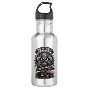 Botella De Agua Camioneta Monstruo Patriótica 1776 Fuera de Carret