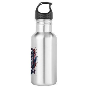 Botella De Agua Camioneta Monstruo Patriótica 1776 Fuera de Carret